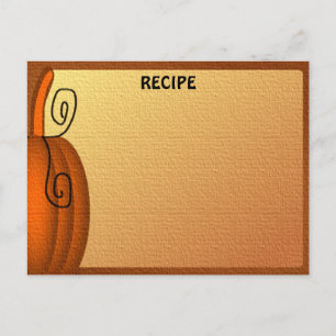 Autumn Recipe Blank #2 Card