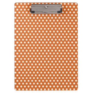 Autumn Red and White Polka Dot Clipboard