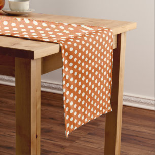 Autumn Red and White Polka Dot Medium Table Runner