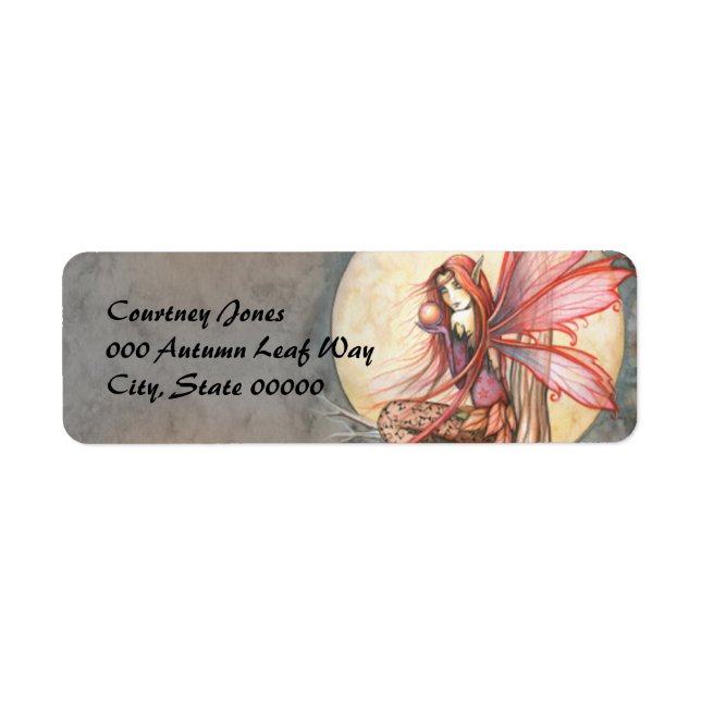 Autumn Red Fairy Fantasy Art (Front)