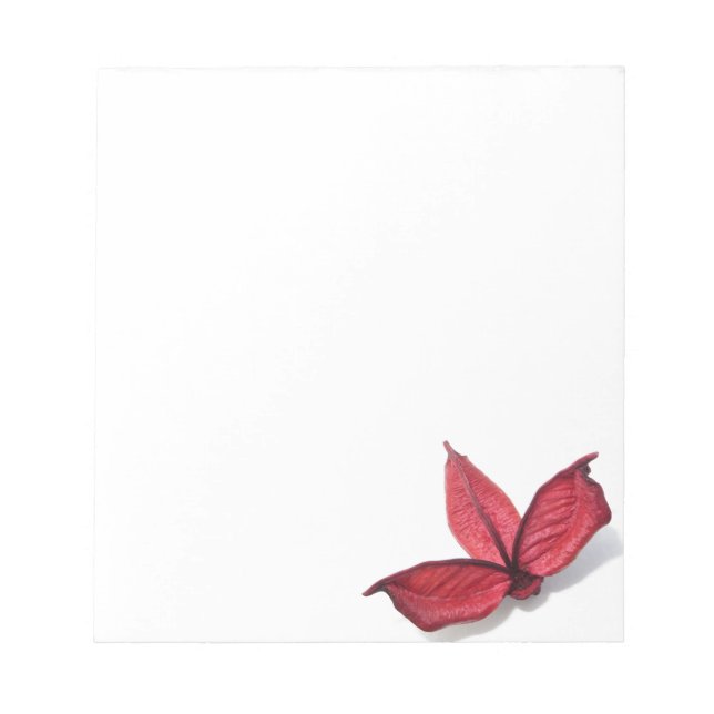Autumn Red Flower Notepad (Front)