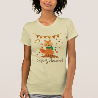 Autumn Red Fox - Perfectly Seasoned Women's Fall T-Shirt