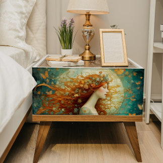 Autumn Red-Haired Woman with Butterflies Decoupage Tissue Paper