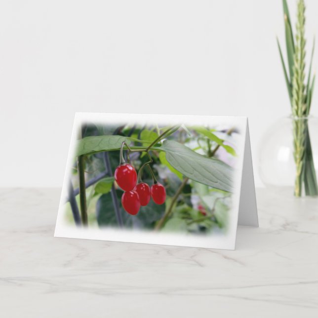 Autumn red spots card (Front)