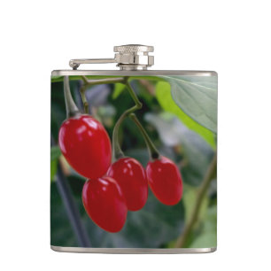 Autumn red spots hip flask