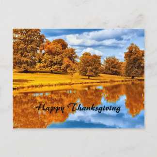 Autumn Reflection Happy Thanksgiving Card