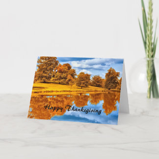 Autumn Reflection Happy Thanksgiving Card