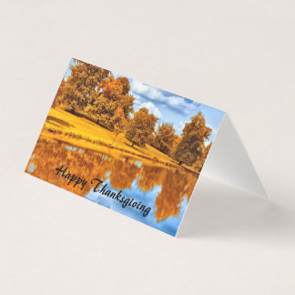 Autumn Reflection Happy Thanksgiving Card