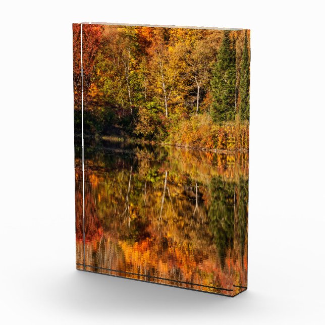 Autumn reflection on Coffin Pond Photo Block (Right)