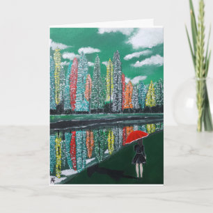 Autumn Reflection Painting by Alfred Fox Card