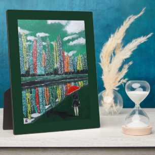 Autumn Reflection Painting by Alfred Fox Plaque