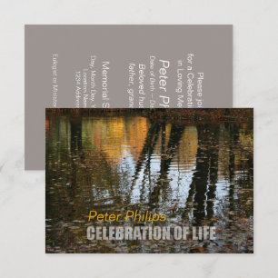 Autumn Reflections Celebration of Life Invitation