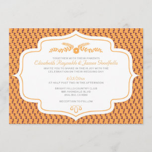 Autumn Retro Wedding Invitations