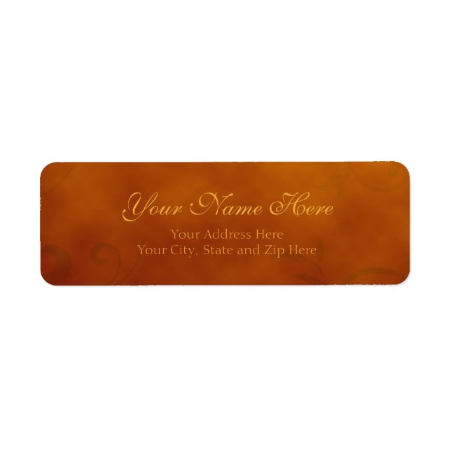Autumn Return Address Label (Front)
