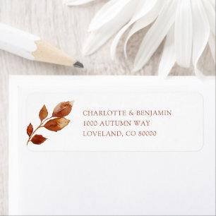 Autumn Return Address Label
