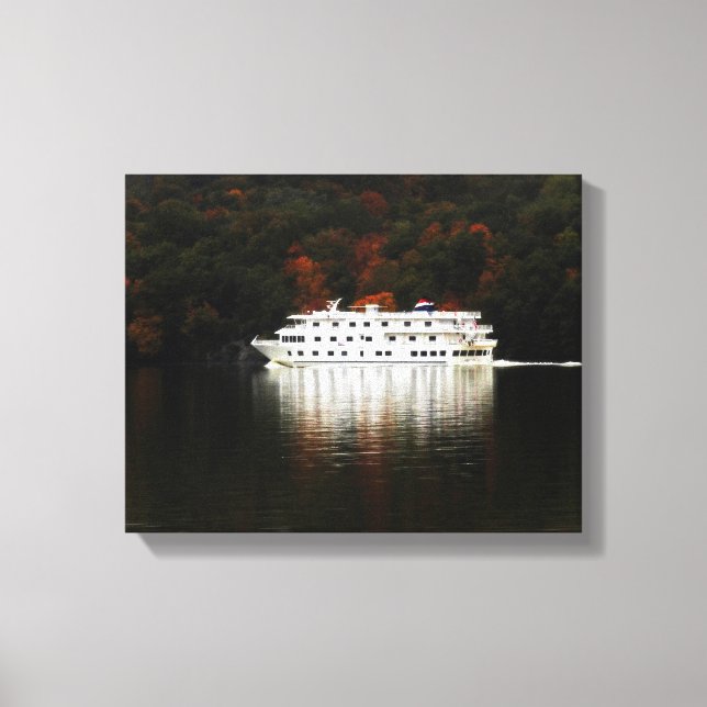 Autumn River Cruise Canvas Print (Front)