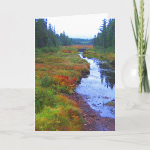 Autumn River Landscape Card