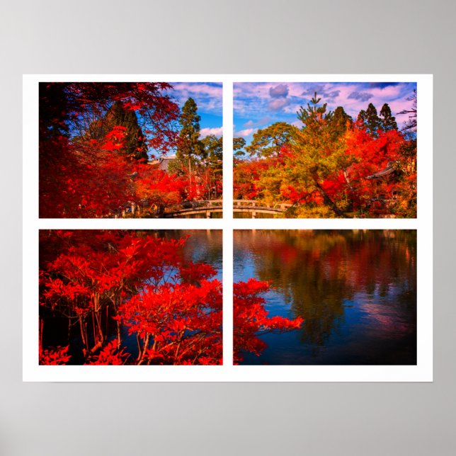 Autumn River Scene Print, (Matte) Poster (Front)