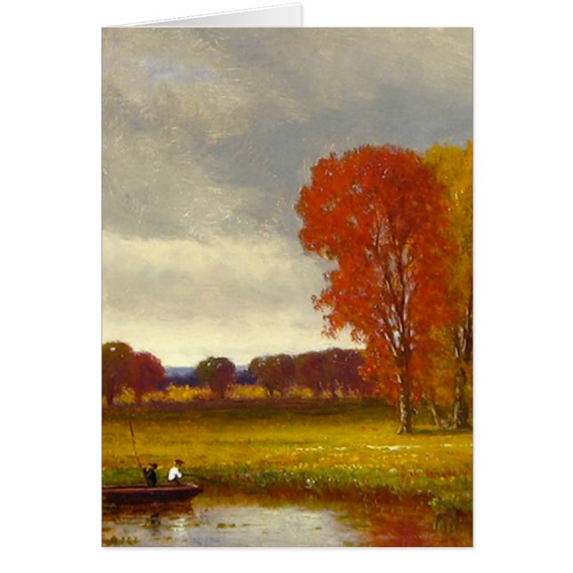 Autumn River Trees Painting (Front)