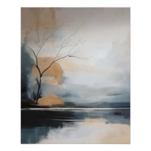 Autumn River: Vintage Serenity Poster
