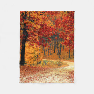 Autumn Road Fleece Blanket