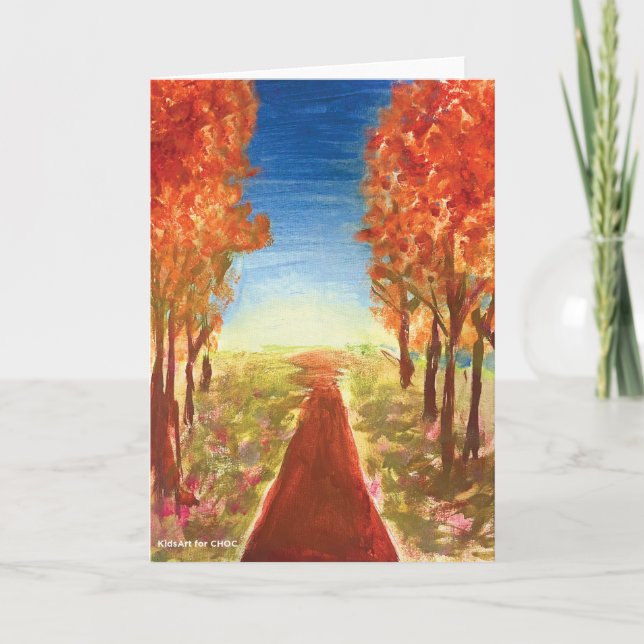 Autumn Road - KidsArt for CHOC Thank You Card (Front)