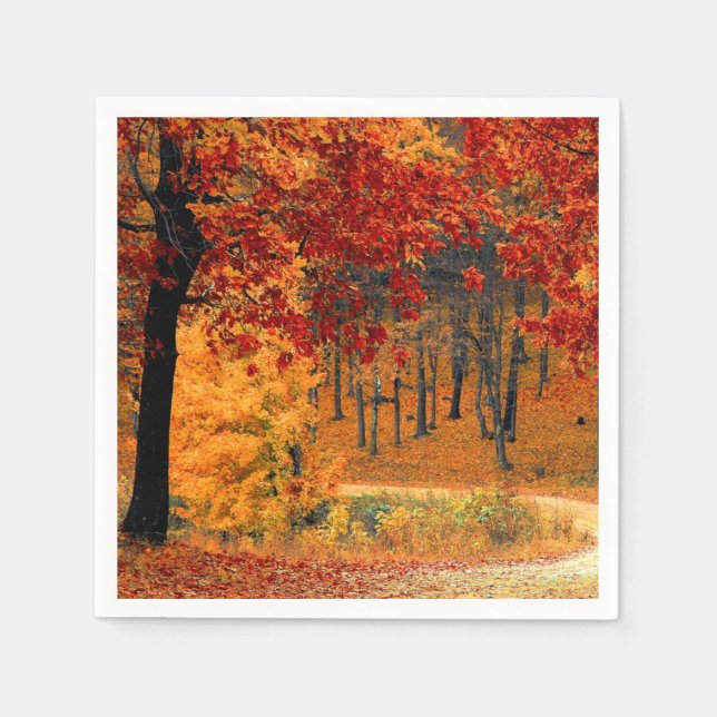 Autumn Road Napkin (Front)