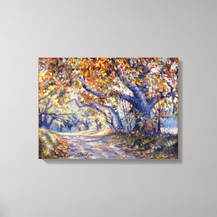 "Autumn Road"  Stretched Canvass Print