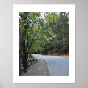 Autumn Road Yosemite Color Photography Poster