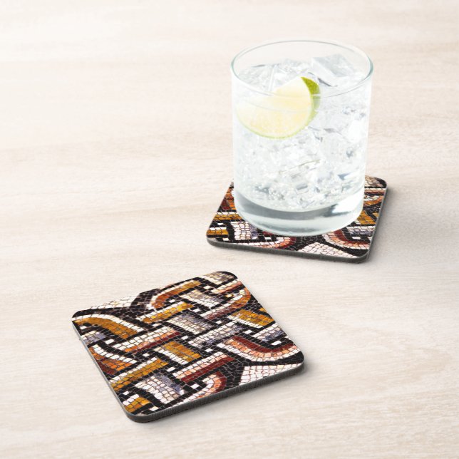 Autumn Roman Mosaic Coaster (Right Side)