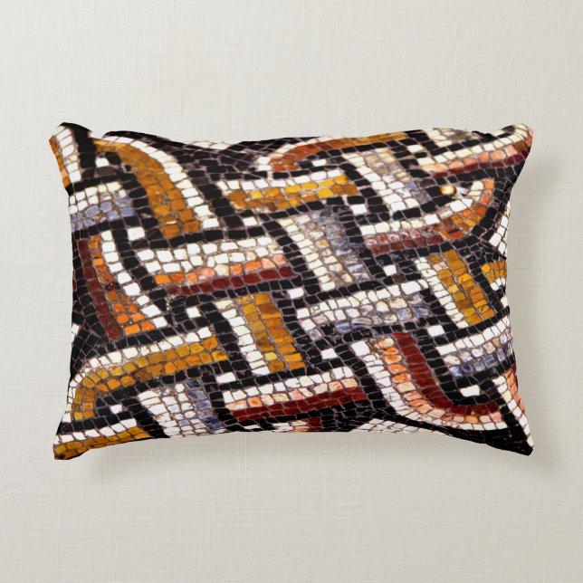 Autumn Roman Mosaic Decorative Cushion (Front)