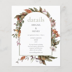 Autumn Romance Arch Floral Wedding Datails