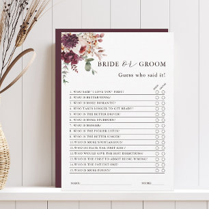 Autumn Romance Bride or Groom Editable Card