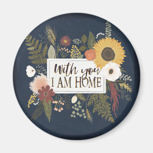 Autumn Romance III   With You I Am Home Magnet