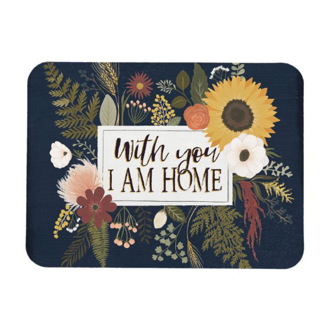 Autumn Romance III | With You I Am Home Magnet (Horizontal)