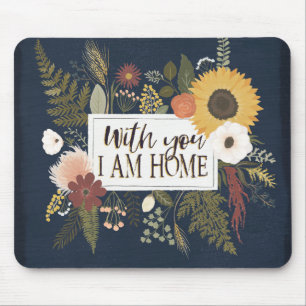 Autumn Romance III With You I Am Home Mouse Mat