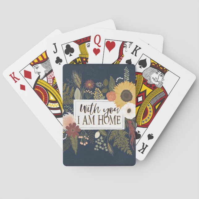 Autumn Romance III | With You I Am Home Playing Cards (Back)