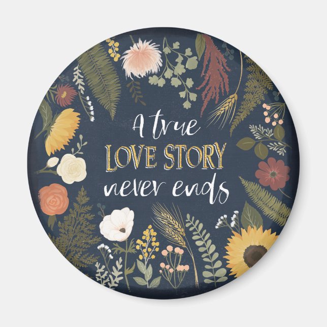 Autumn Romance V | A True Love Story Never Ends Magnet (Front)