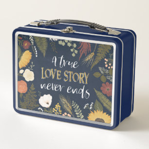 Autumn Romance V A True Love Story Never Ends Metal Lunch Box