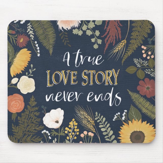 Autumn Romance V | A True Love Story Never Ends Mouse Mat (Front)