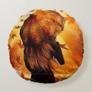 Autumn  round cushion