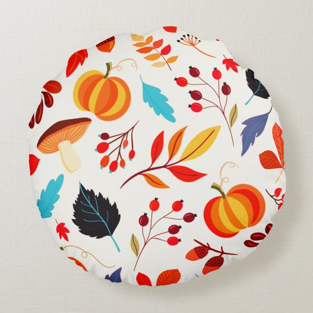 Autumn Round Pillow Pattern (Back)