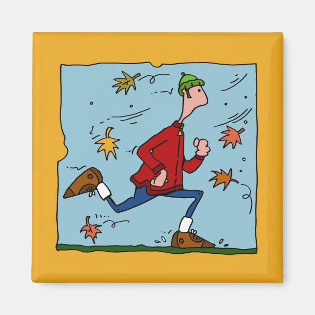autumn runner (guy) magnet (Front)