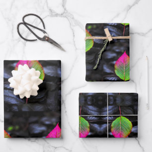 Autumn Rust – Rustic Red Leaf Wrapping Paper