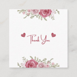 Autumn Rustic Burgundy Calligraphy Flat Wedding Th Enclosure Card