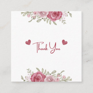 Autumn Rustic Burgundy Calligraphy Flat Wedding Th Enclosure Card