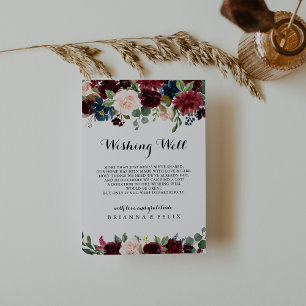 Autumn Rustic Calligraphy Wedding Wishing Well Enclosure Card