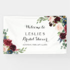 Autumn Rustic Dazzling Burgundy Bridal Shower