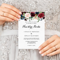 Autumn Rustic Dazzling Burgundy Spanish Wedding