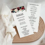 Autumn Rustic Dazzling Burgundy Wedding Program Programme<br><div class="desc">This autumn rustic dazzling burgundy wedding program is perfect for a simple wedding. The design features burgundy,  red,  navy,  blue and blush radiant and graceful hand-painted flowers,  inspiring natural beauty.</div>